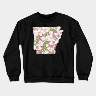 Arkansas in Flowers Crewneck Sweatshirt